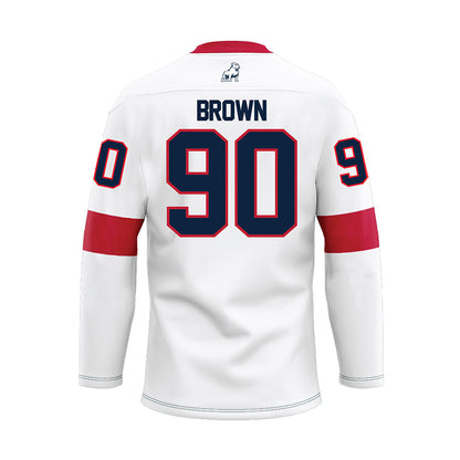Samford - NCAA Football : Danny Brown - White Hockey Jersey-1