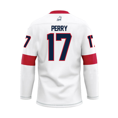 Samford - NCAA Baseball : Hayden Perry - White Hockey Jersey-1