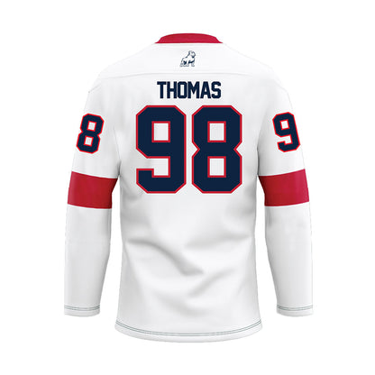 Samford - NCAA Football : Dezmon Thomas - White Hockey Jersey-1