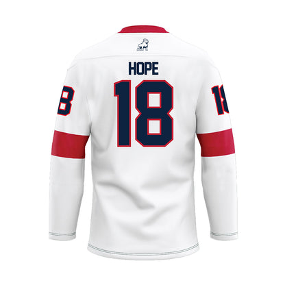 Samford - NCAA Football : Owen Hope - White Hockey Jersey-1