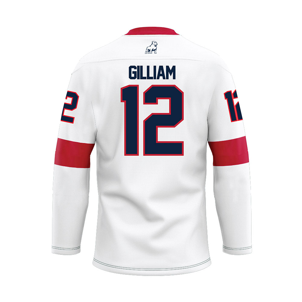 Samford - NCAA Football : Charlie Gilliam - White Hockey Jersey-1
