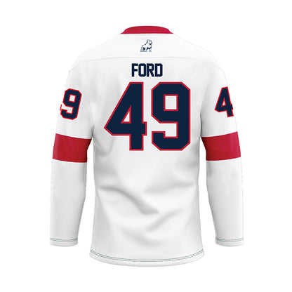 Samford - NCAA Football : Grayson Ford - White Hockey Jersey-1