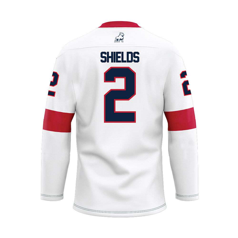 Samford - NCAA Football : Will Shields - White Hockey Jersey-1