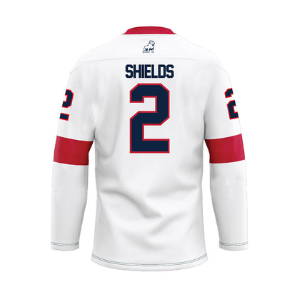 Samford - NCAA Football : Will Shields - White Hockey Jersey-1