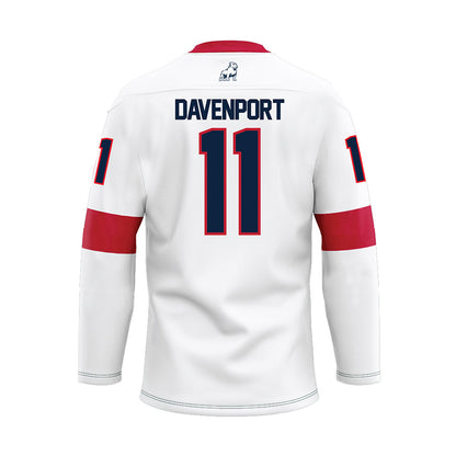 Samford - NCAA Men's Basketball : Cooper Davenport - White Hockey Jersey-1