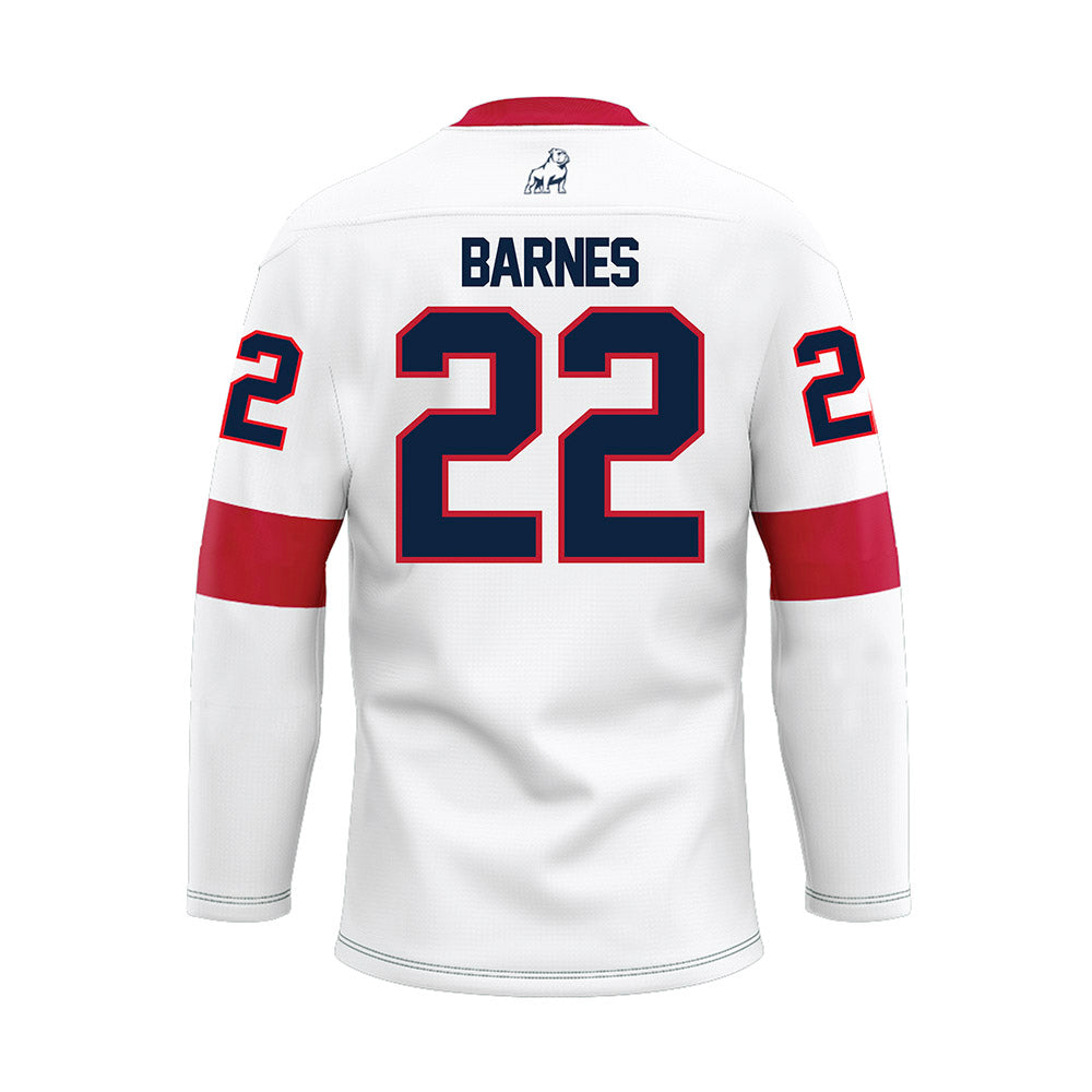 Samford - NCAA Women's Basketball : Natalie Barnes - White Hockey Jersey-1