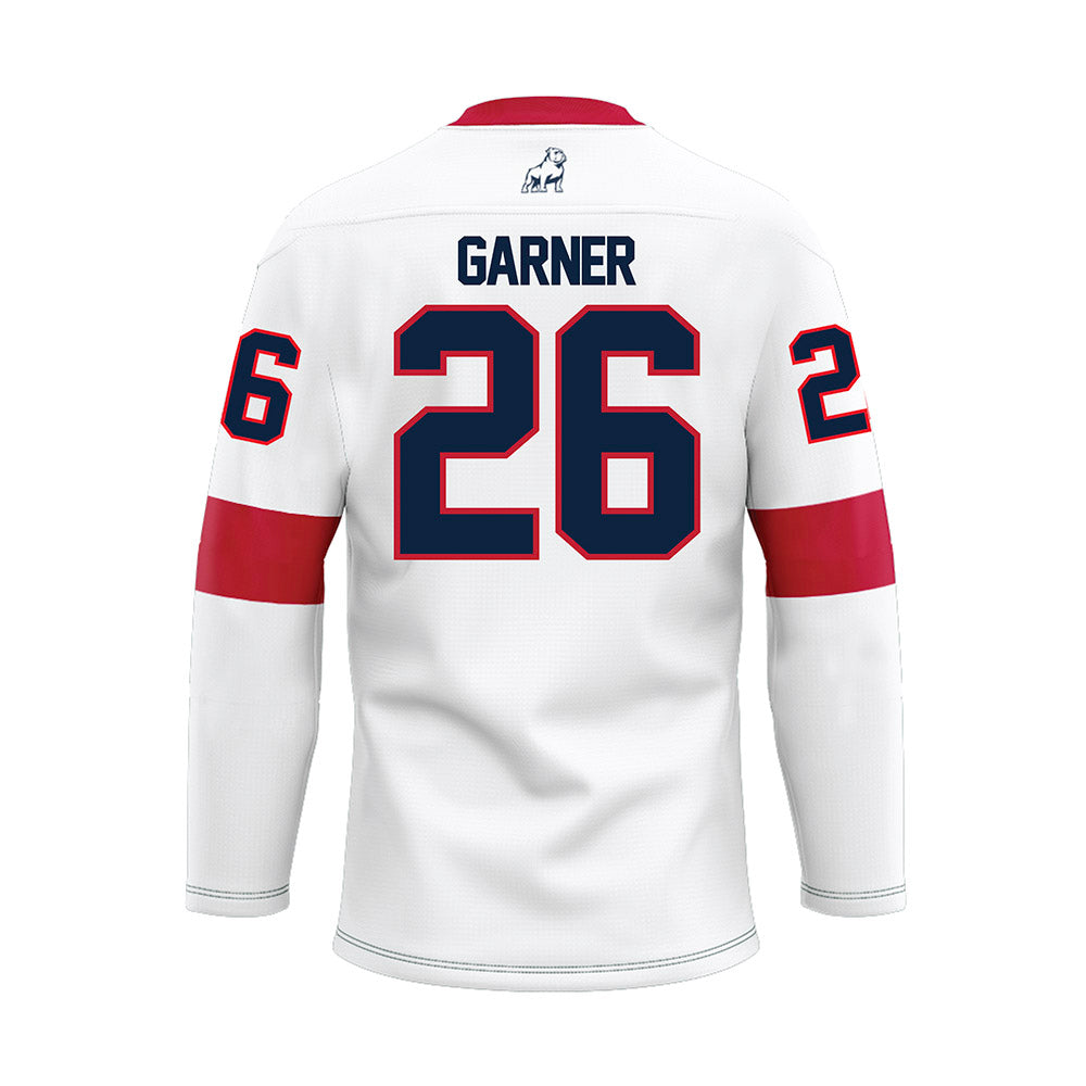Samford - NCAA Football : Jake Garner - White Hockey Jersey-1