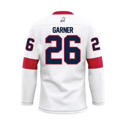 Samford - NCAA Football : Jake Garner - White Hockey Jersey-1