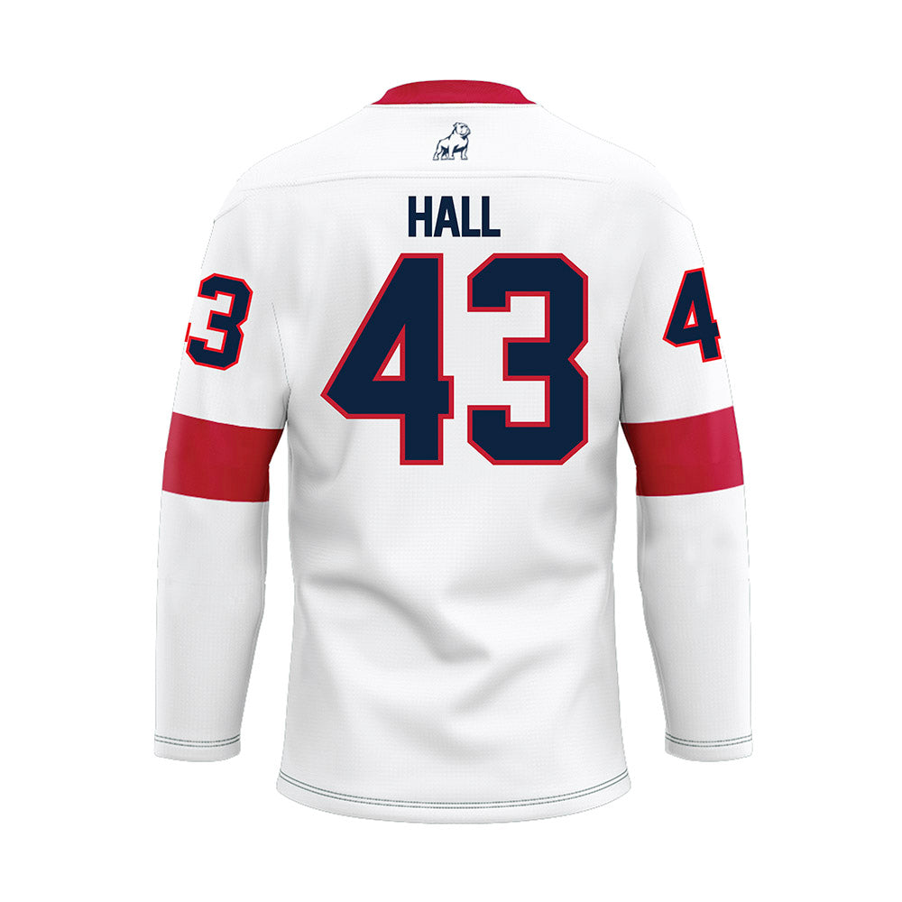 Samford - NCAA Football : Quinten Hall - White Hockey Jersey-1