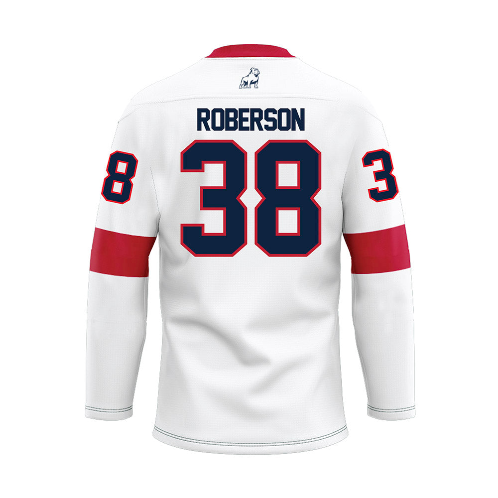 Samford - NCAA Football : Michael Roberson - White Hockey Jersey-1