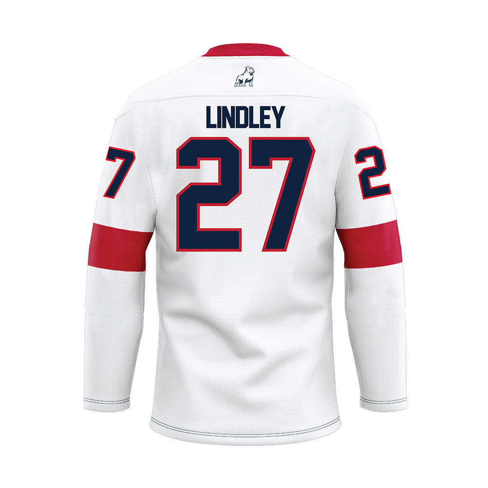 Samford - NCAA Football : Zamarcus Lindley - White Hockey Jersey-1