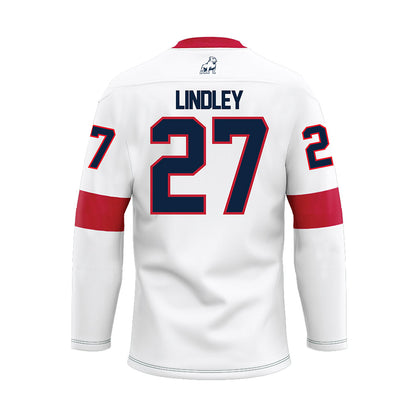Samford - NCAA Football : Zamarcus Lindley - White Hockey Jersey-1