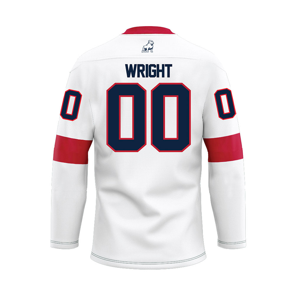 Samford - NCAA Women's Soccer : Abby Wright - White Hockey Jersey-1
