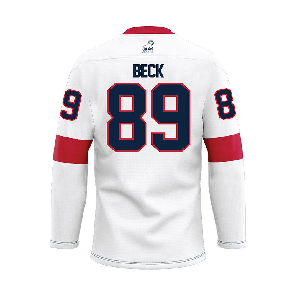 Samford - NCAA Football : Landon Beck - White Hockey Jersey-1