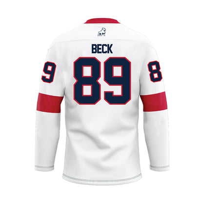 Samford - NCAA Football : Landon Beck - White Hockey Jersey-1