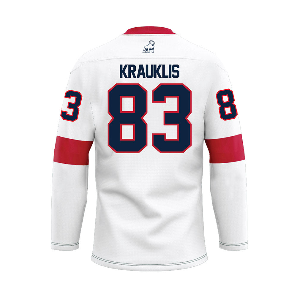 Samford - NCAA Football : Hudson Krauklis - White Hockey Jersey-1