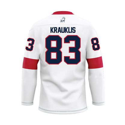 Samford - NCAA Football : Hudson Krauklis - White Hockey Jersey-1