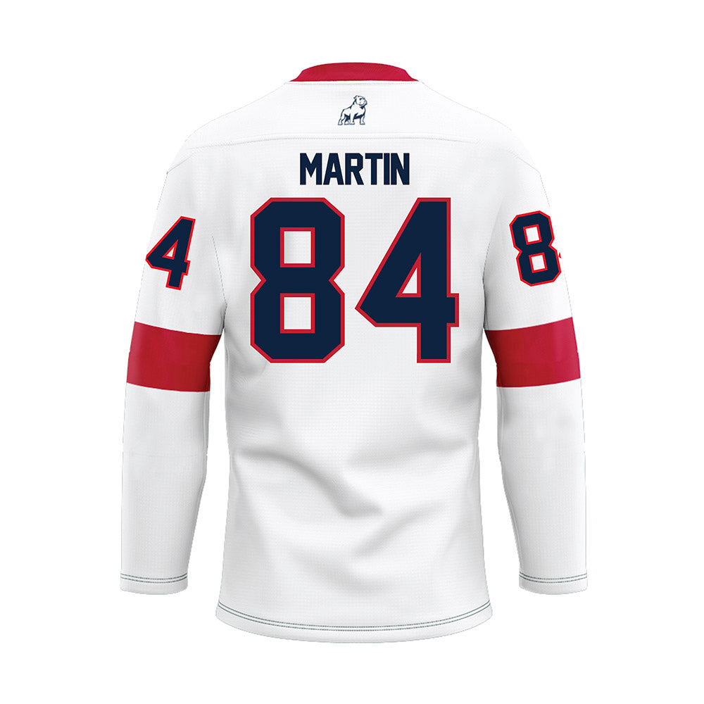 Samford - NCAA Football : Bryon Martin - White Hockey Jersey-1