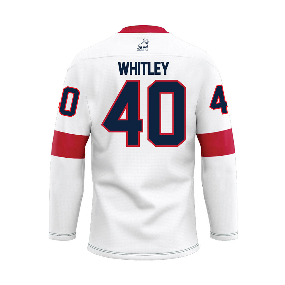 Samford - NCAA Football : Jordan Whitley - White Hockey Jersey-1