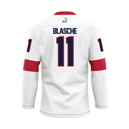Samford - NCAA Baseball : Mason Blasche - White Hockey Jersey-1