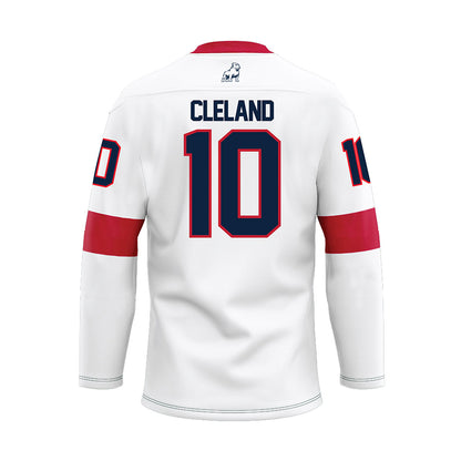 Samford - NCAA Football : Coulter Cleland - White Hockey Jersey-1
