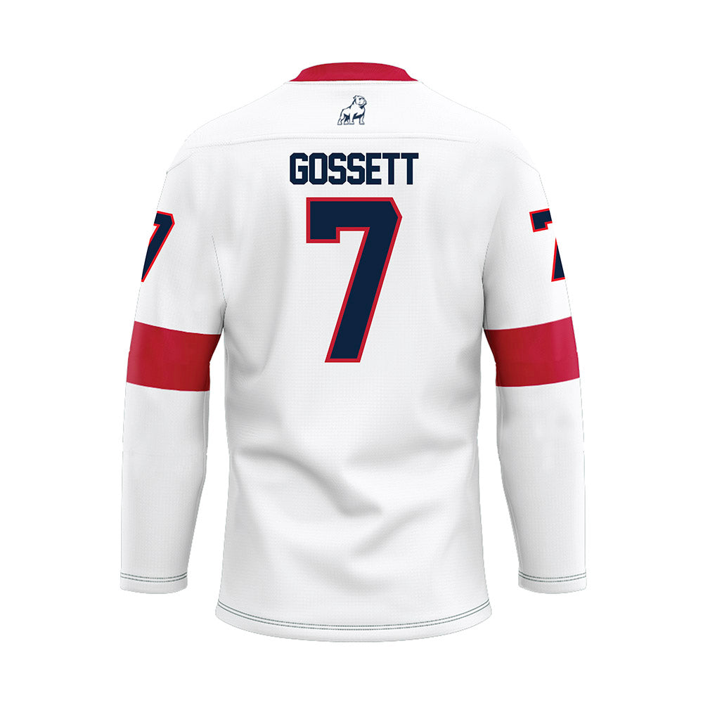 Samford - NCAA Men's Basketball : JD Gossett - White Hockey Jersey-1