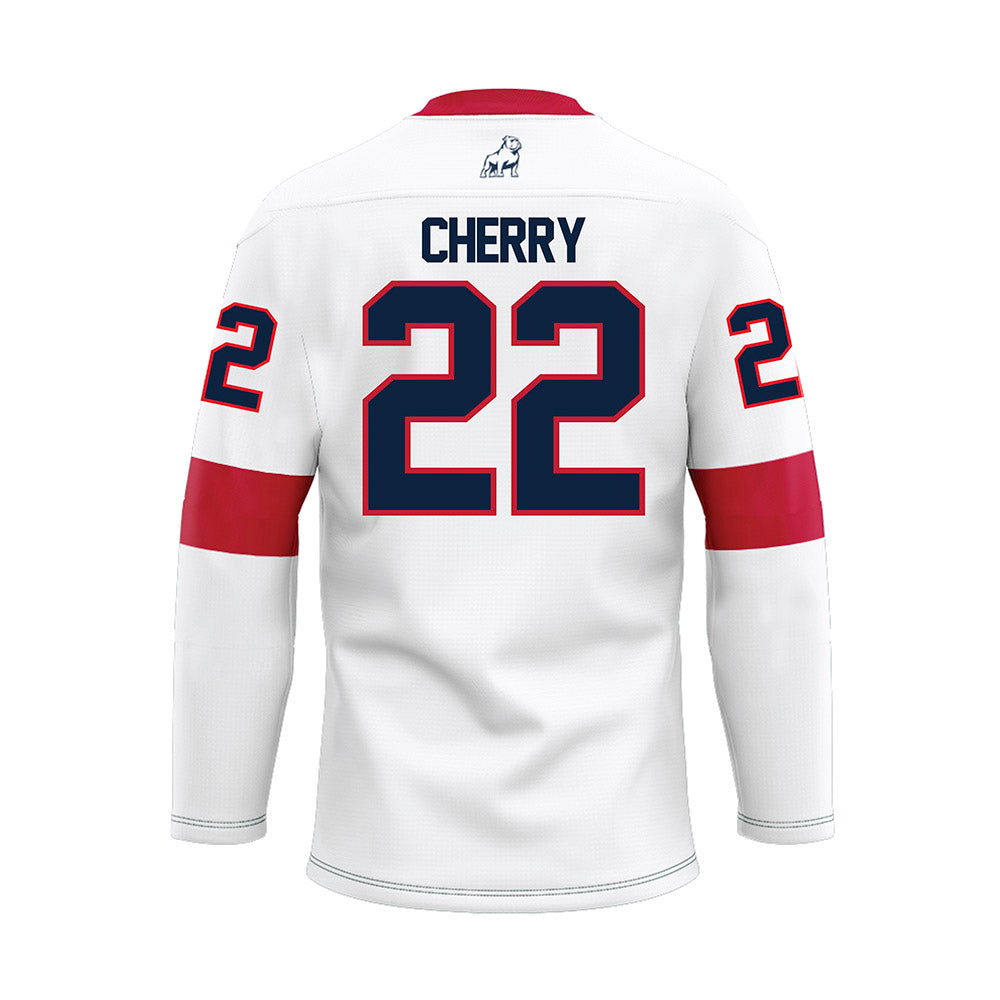 Samford - NCAA Football : Kenyon Cherry - White Hockey Jersey-1