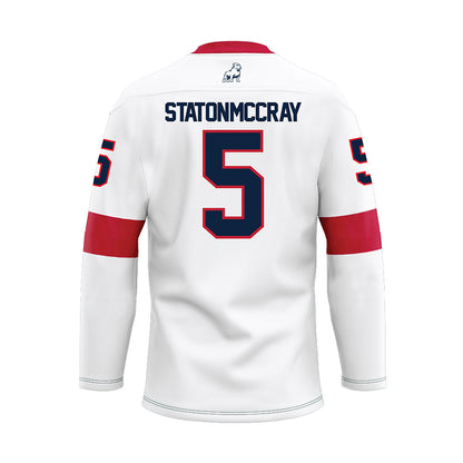 Samford - NCAA Men's Basketball : AJ Staton-McCray - White Hockey Jersey-1