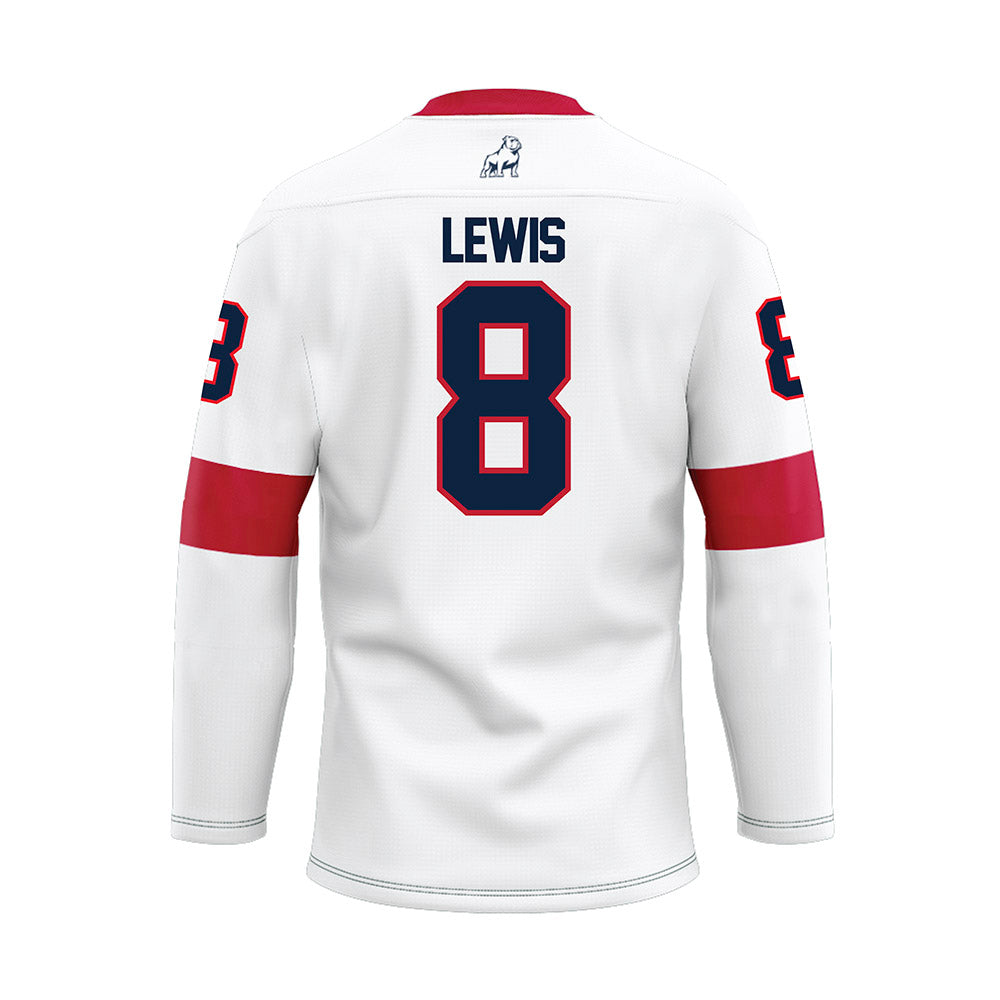 Samford - NCAA Football : Kyree Lewis - White Hockey Jersey-1