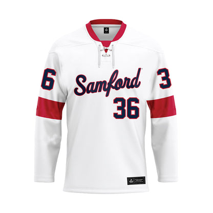 Samford - NCAA Football : Ty Ippolito - White Hockey Jersey-0
