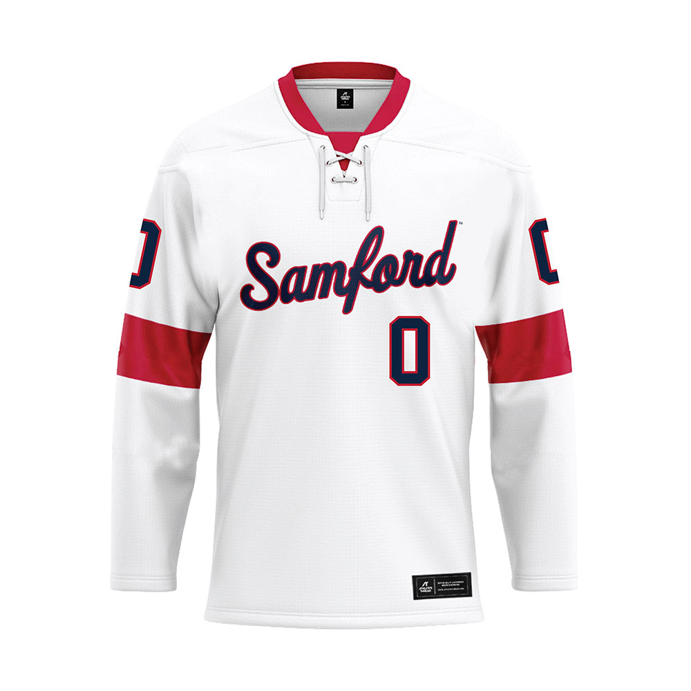 Samford - NCAA Football : Key Corbin - White Hockey Jersey-0