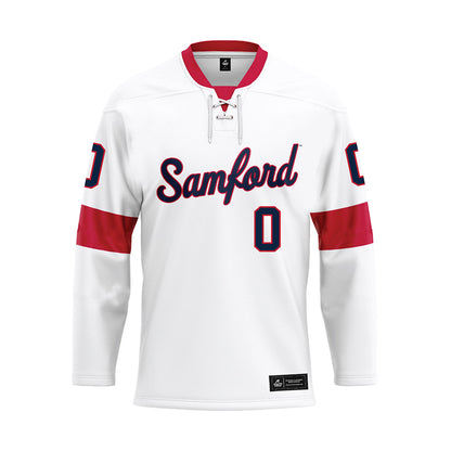Samford - NCAA Football : Key Corbin - White Hockey Jersey-0