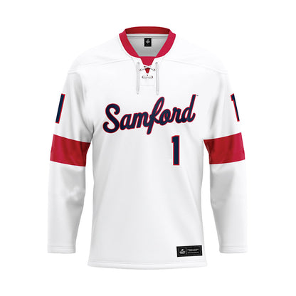 Samford - NCAA Baseball : Pierce Dutton - White Hockey Jersey-0