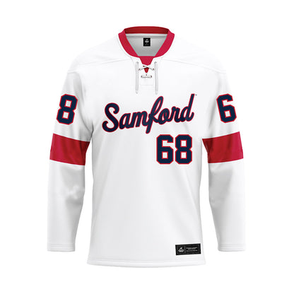 Samford - NCAA Football : Asher Harrelson - White Hockey Jersey-0
