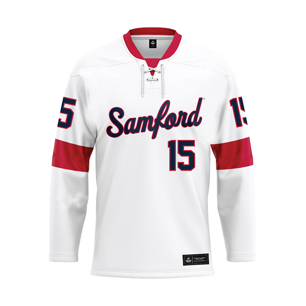 Samford - NCAA Women's Soccer : Ava Baumann - White Hockey Jersey-0