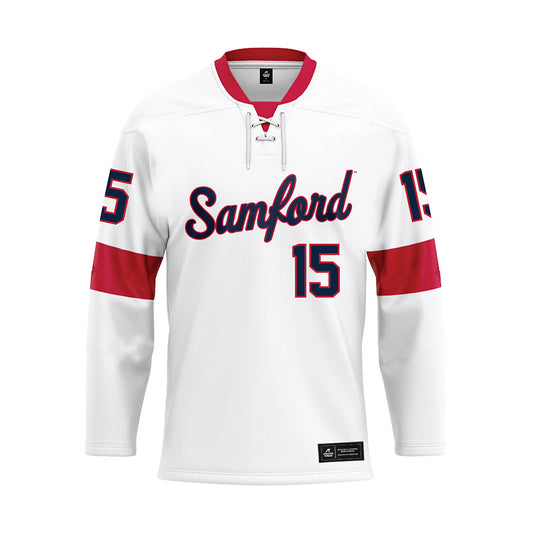 Samford - NCAA Women's Soccer : Ava Baumann - White Hockey Jersey-0
