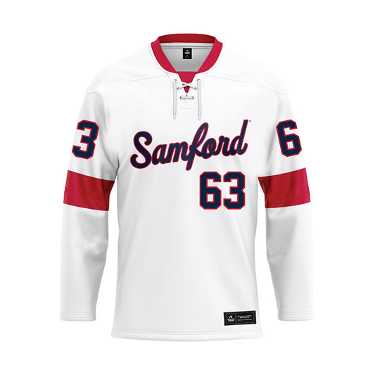 Samford - NCAA Football : Beau Ball - White Hockey Jersey-0