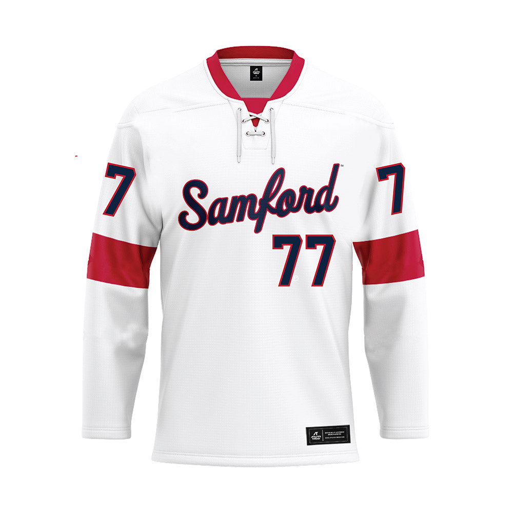 Samford - NCAA Football : Kaleb Pearley - White Hockey Jersey-0