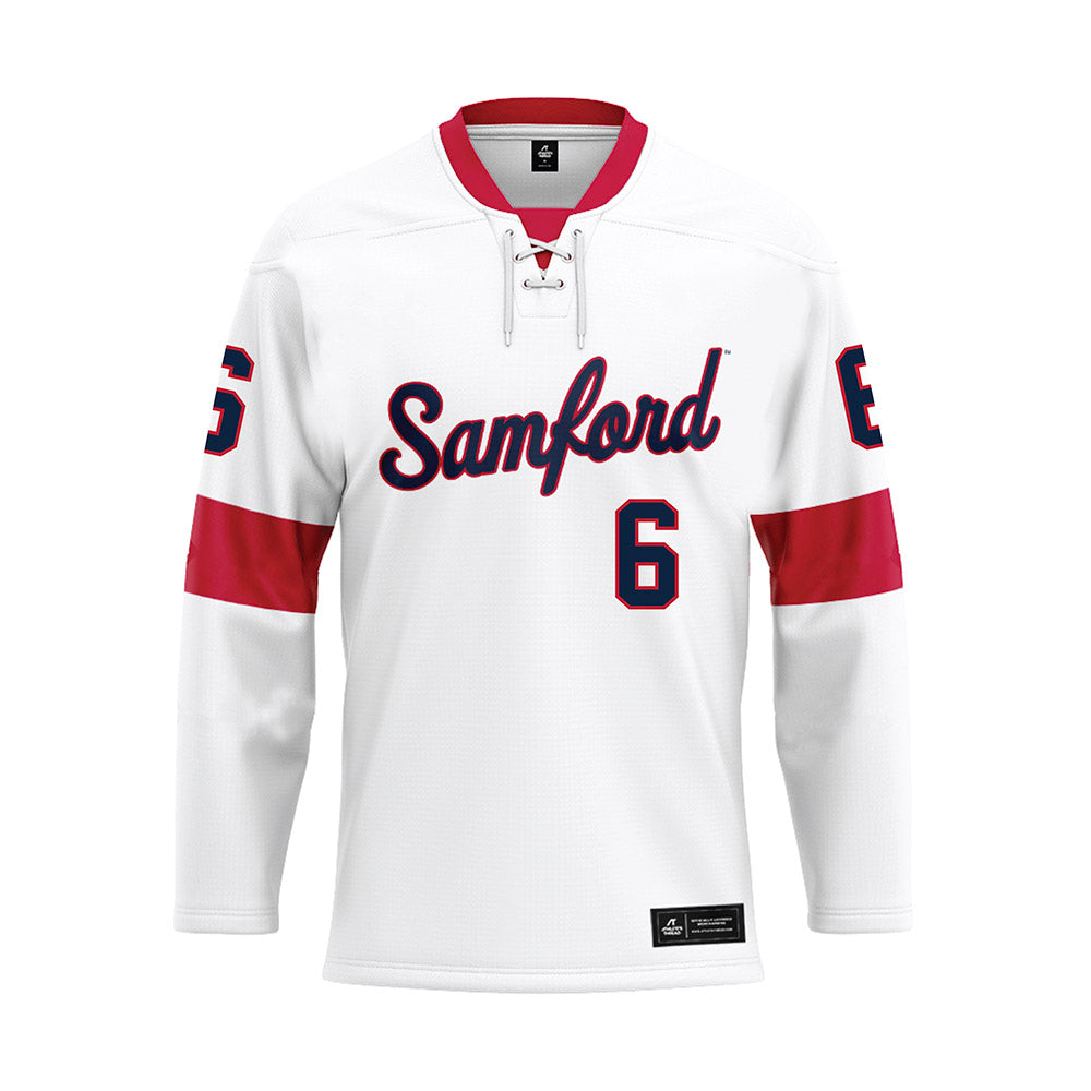 Samford - NCAA Baseball : Jackson Harris - White Hockey Jersey-0