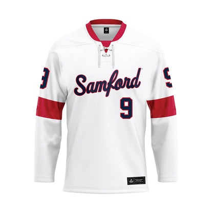 Samford - NCAA Baseball : Drew Druckenmiller - White Hockey Jersey-0
