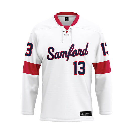 Samford - NCAA Football : Cayden Aukerman - White Hockey Jersey-0