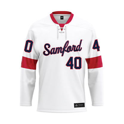 Samford - NCAA Football : Jordan Whitley - White Hockey Jersey-0