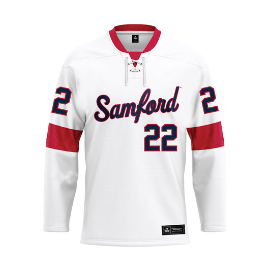 Samford - NCAA Men's Basketball : Jaxon Pollard - White Hockey Jersey-0