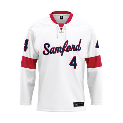 Samford - NCAA Men's Basketball : Judson Bjornstad - White Hockey Jersey-0