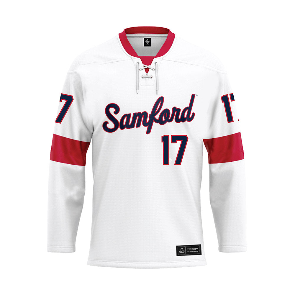 Samford - NCAA Football : Maddox Waller - White Hockey Jersey-0
