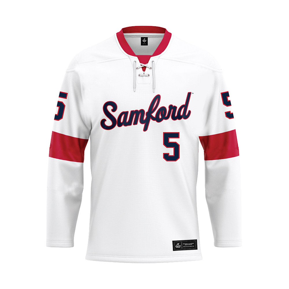 Samford - NCAA Softball : Olivia Treece - White Hockey Jersey-0