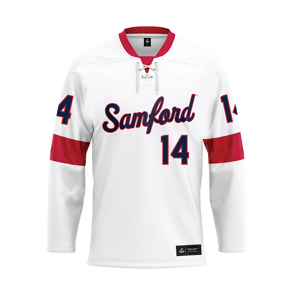 Samford - NCAA Softball : Joi Hubbard - White Hockey Jersey-0