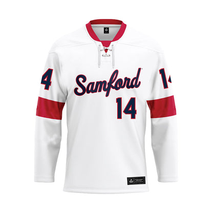 Samford - NCAA Softball : Joi Hubbard - White Hockey Jersey-0