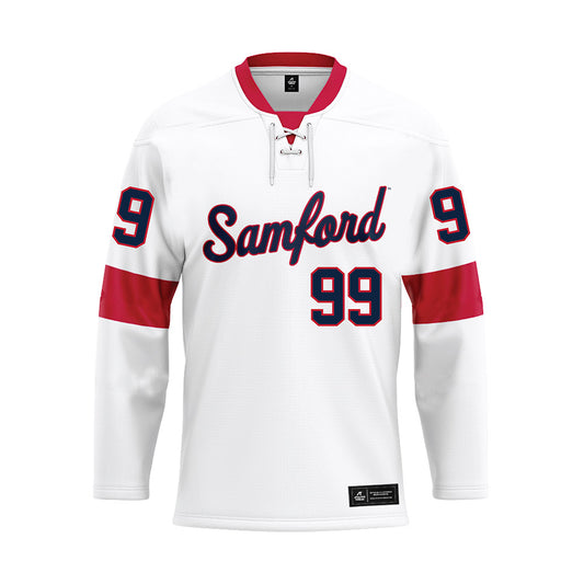Samford - NCAA Football : Tyler Durant - White Hockey Jersey-0