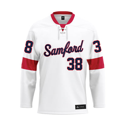 Samford - NCAA Football : Michael Roberson - White Hockey Jersey-0